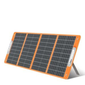 100W 18V Portable Solar Panel;  Flashfish Foldable Solar Charger With  5V USB 18V DC Output Type-C Output Compatible With Portable Generator;  Smartphones;  Tablets And More